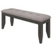 Dalila - Fabric Upholstered Wood Dining Bench - Dark Gray