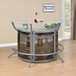 Dallas - 3 Piece Curved Freestanding Home Bar Cabinet - Silver