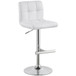 Lenny - Upholstered Adjustable Bar Stool (Set of 2) - White