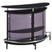 Amarillo - Freestanding Glass Top Home Bar Wine Cabinet - Black