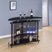 Amarillo - Freestanding Glass Top Home Bar Wine Cabinet - Black