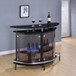Amarillo - Freestanding Glass Top Home Bar Wine Cabinet - Black