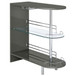 Adolfo - Rectangular 2-Tier Home Bar Table - Gray High Gloss