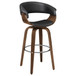 Zion - Upholstered Swivel Bar Stool - Walnut And Black