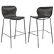 Mckinley - Faux Rattan Metal Bar Chair (Set of 2) - Brown