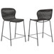 Mckinley - Faux Rattan Metal Counter Chair (Set of 2) - Brown