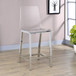 Juelia - Counter Chair (Set of 2) - Chrome And Clear Acrylic