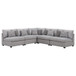 Cambria - Upholstered 5 Piece Modular Sectional Sofa - Gray