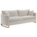 Corliss - 2 Piece Upholstered Arched Arm Sofa Set - Beige