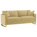Corliss - 3 Piece Velvet Upholstered Sofa Set - Camel