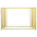 Adri - Glass Top Entryway Sofa Console Table - Matte Brass