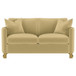 Corliss - Upholstered Curved Track Arm Loveseat - Camel