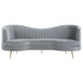 Sophia - Upholstered Channel Tufted Sofa - Gray