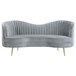 Sophia - Upholstered Channel Tufted Loveseat - Gray