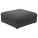 Serene - Square Upholstered Ottoman - Charcoal