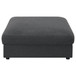 Serene - Square Upholstered Ottoman - Charcoal