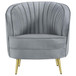Sophia - Upholstered Channel Tufted Barrel Accent Chair - Gray