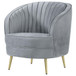 Sophia - Upholstered Channel Tufted Barrel Accent Chair - Gray