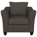 Salizar - Upholstered Flared Arm Accent Chair - Charcoal Gray