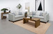 Salizar - 2 Piece Upholstered Flared Arm Sofa Set - Sand