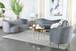 Sophia - 3 Piece Upholstered Channel Tufted Sofa Set - Gray