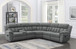 Bahrain - 6 Piece Modular Reclining Sectional Sofa - Charcoal