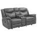 Conrad - 3 Piece Upholstered Padded Arm Motion Sofa Set - Gray