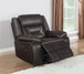 Greer - Upholstered Swivel Glider Recliner Chair - Brown