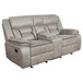 Greer - 3 Piece Upholstered Reclining Sofa Set - Taupe