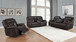 Greer - 3 Piece Upholstered Reclining Sofa Set - Brown