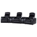 Cyrus - 5 Piece Upholstered Home Theater Seating, 3 Seats - Black