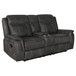 Lawrence - 3 Piece Upholstered Reclining Sofa Set - Charcoal