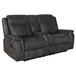 Lawrence - 2 Piece Upholstered Reclining Sofa Set - Charcoal