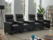 Toohey - 5 Piece 4-Seater Upholstered Tufted Recliner Living Room Set - Black