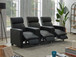 Toohey - 3 Piece Upholstered Tufted Recliner Living Room Set - Black