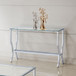 Saide - Rectangular Glass Top Entryway Console Table - Chrome