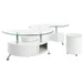 Buckley - 3 Piece Coffee Table And Stools Set - White High Gloss