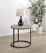 Lainey - Round Occasional Side End Table - Distressed Pine
