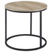 Lainey - Round Occasional Side End Table - Distressed Pine