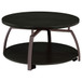 Dacre - Round Engineered Wood Top Coffee Table - Dark Gray