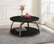 Dacre - Round Engineered Wood Top Coffee Table - Dark Gray