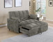 Cotswold - Upholstered Convertible Sleeper Sofa Bed - Dark Gray