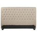 Chloe - Upholstered Eastern King Panel Headboard - Oatmeal