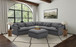 Hobson - 6 Piece Upholstered Modular Sectional Sofa - Charcoal