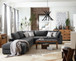 Serene - 4 Piece Upholstered Modular Sectional Sofa - Charcoal