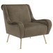 Ricci - Upholstered Saddle Arm Accent Chair - Truffle