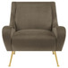 Ricci - Upholstered Saddle Arm Accent Chair - Truffle