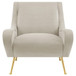 Ricci - Upholstered Saddle Arm Accent Chair - Stone