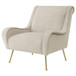 Ricci - Upholstered Saddle Arm Accent Chair - Stone