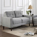 Bowen - Upholstered Track Arm Tufted Loveseat - Gray